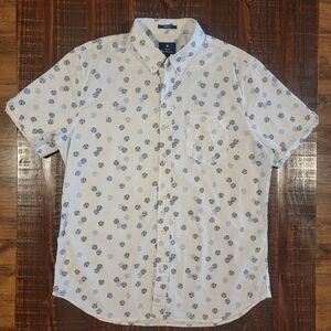 BEN SHERMAN STRETCH MEN SHORT SLEEVE CASUAL DRESS SHIRT - SIZE Large